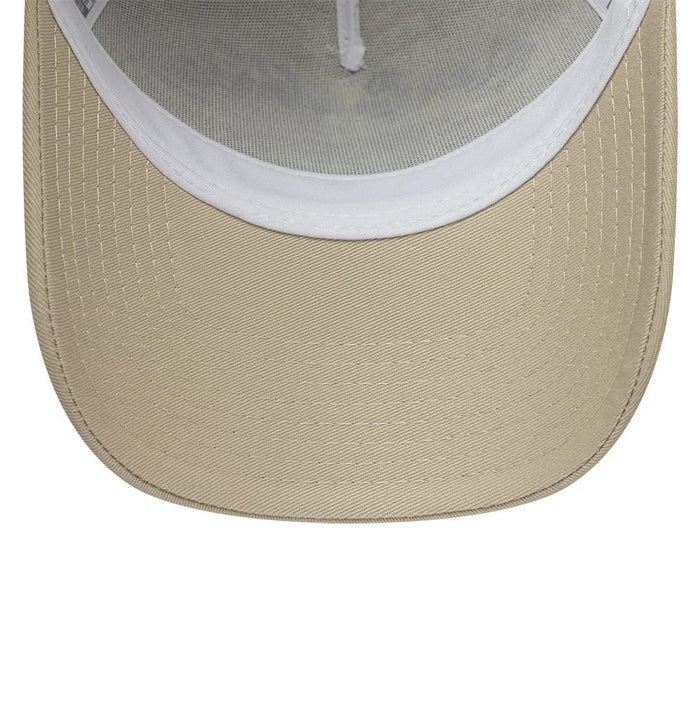 Pictured is this New Era Fishing 9FORTY A-Frame Trucker Adjustable cap in light beige. 7