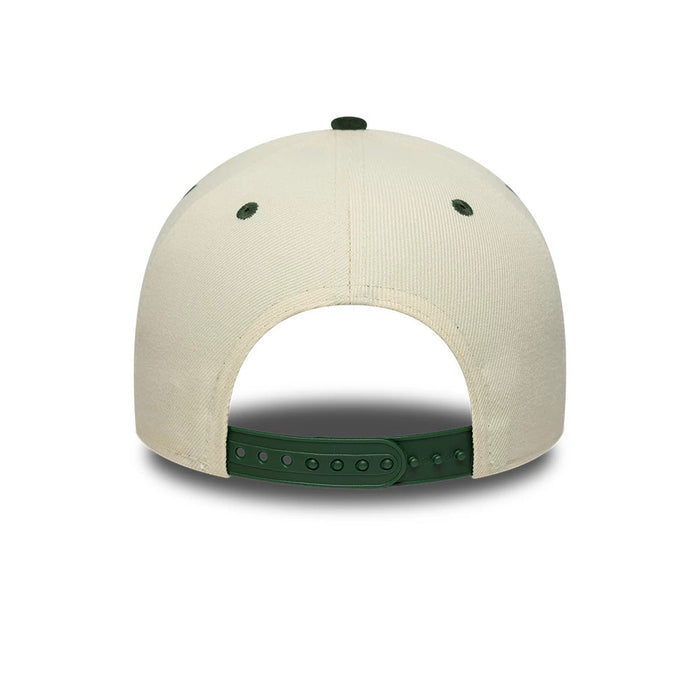 Pictured is this MLB Suede New York Yankees 9FORTY E-Frame cap in cream. 4