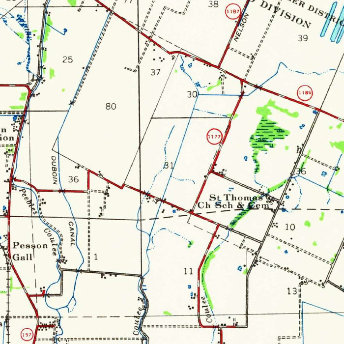 Old Map of Avery Island, Louisiana by USGS, 1937 – Weeks Island, Vermilion Bay & Lake Peigneur