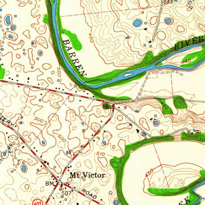 Old Map of Bowling Green, Kentucky by USGS, 1959 – Western Kentucky University & Warren County