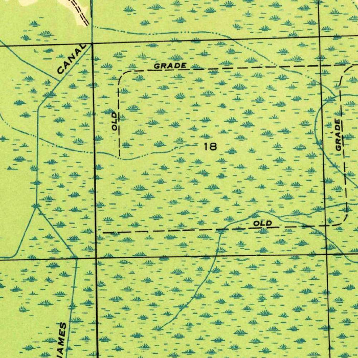 Old Map of Thibodaux, Louisiana by USGS, 1940 – Bayou Lafourche & Chackbay