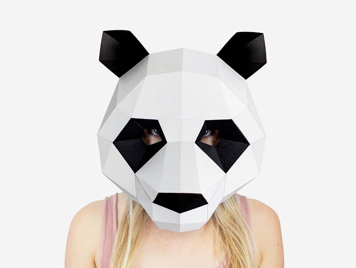 Panda Mask <br> DIY Paper Mask Template