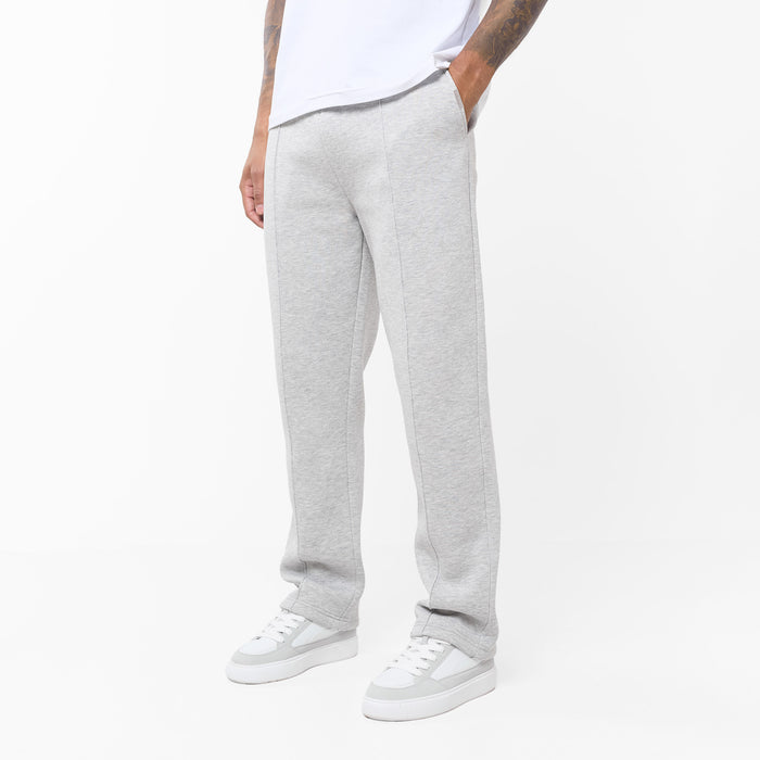 Pleated Open Hem Jogger | Grey Marl