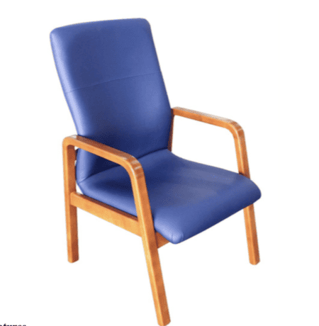 (Pre Order 12 Weeks) High Back Chair (PVC with solid wood) | iElder