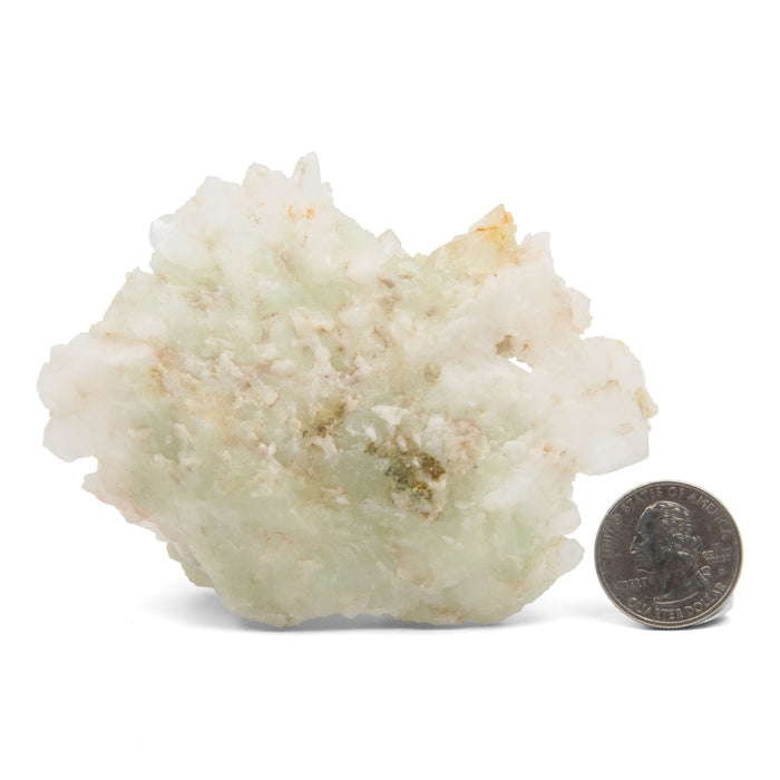 Prehnite - in Quartz Cluster