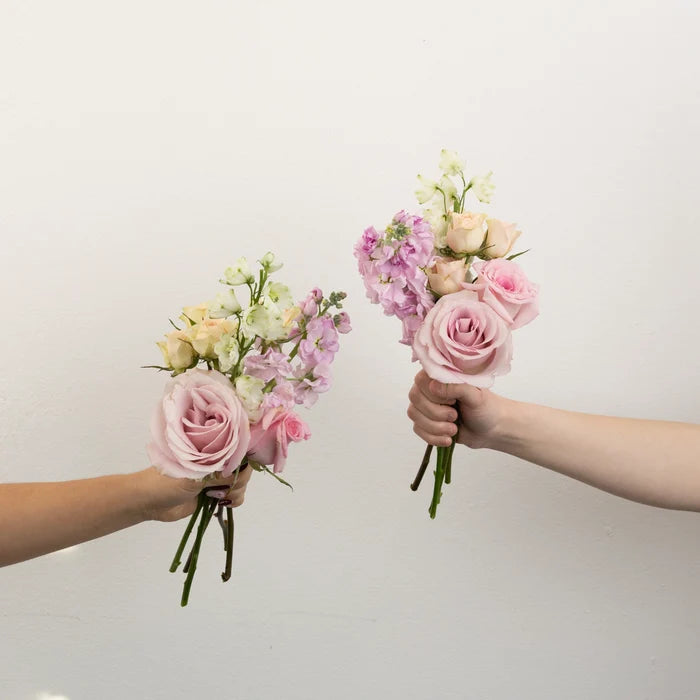 Pretty In Pink Bouquet Bar Flower Kit Vase - Image