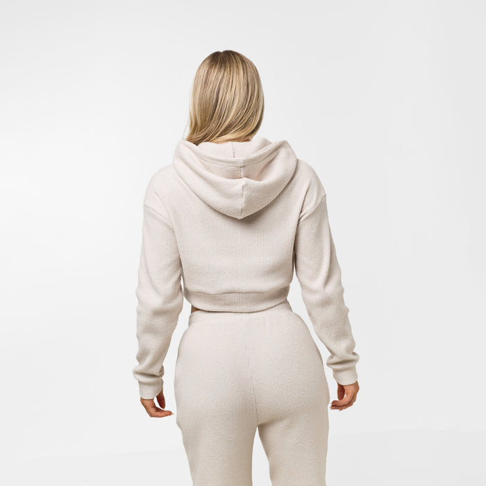 Ribbed Knitted Tracksuit | Oat