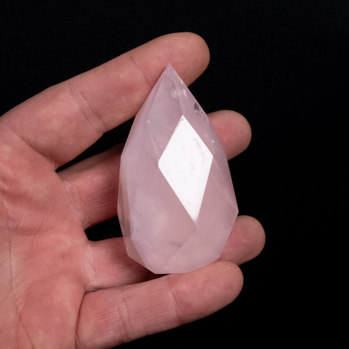 Rose Quartz Faceted Point 131 g 68x37mm - InnerVision Crystals
