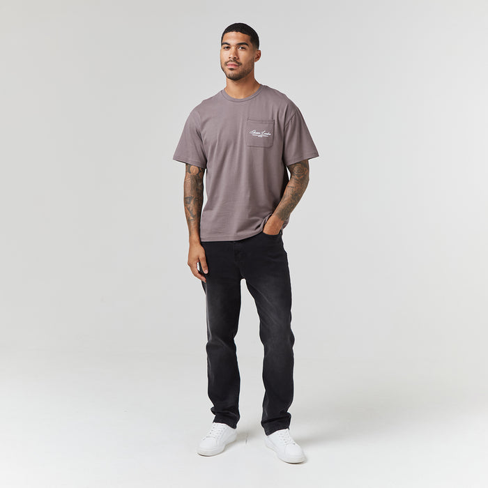 Script Logo Pocket T-Shirt | Brown