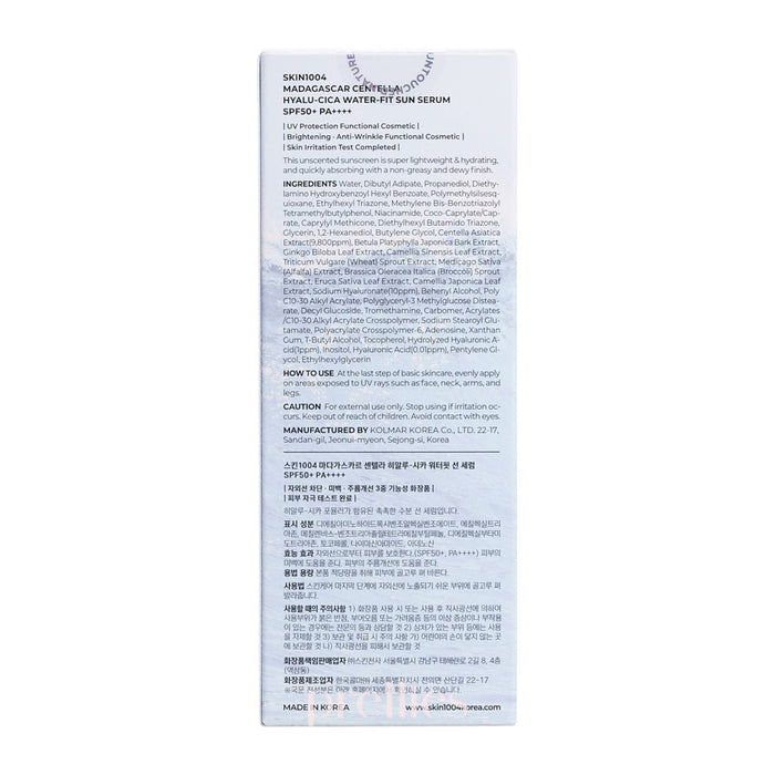 SKIN1004 Madagascar Centella Hyalu-Cica Water-Fit Sun Serum SPF50+ PA++++ 50ml