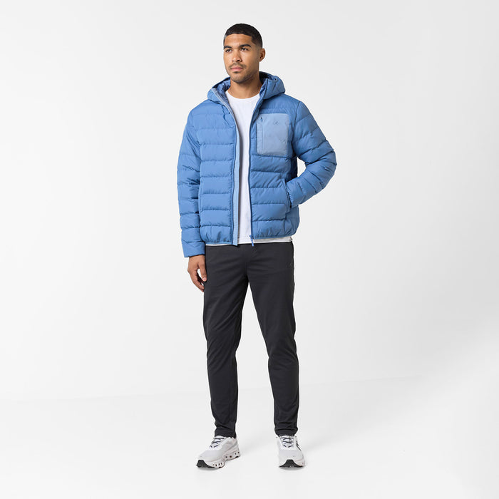 Slim Quilted Puffer | Washed Blue