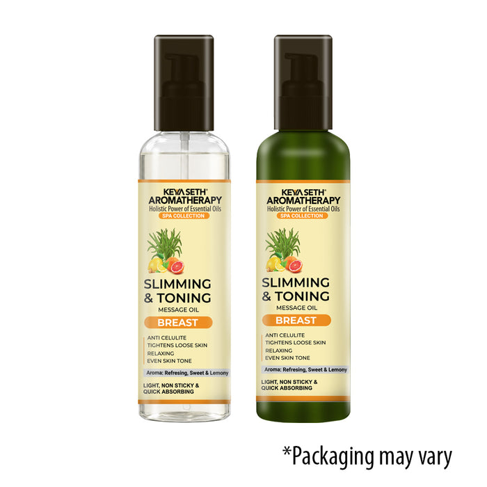 Slimming & Toning Breast Massage Oil - Anti-Cellulite, Tightens Loose Skin, Relaxing - Keya Seth Aromatherapy