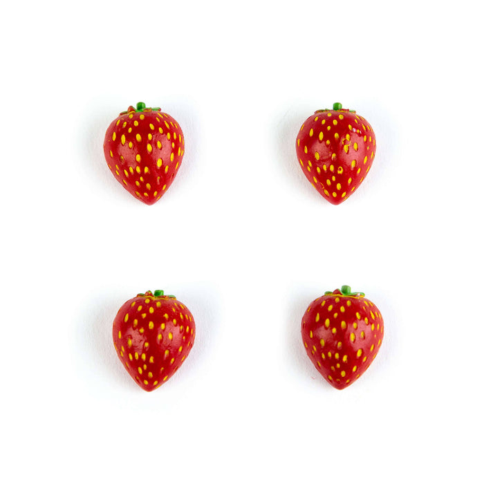 Strawberry Magnets in Basket - Three by Three Seattle