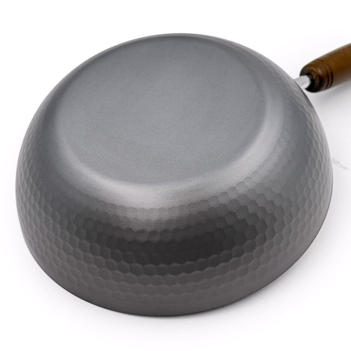 Summit Nitrogen Hardened Iron Beijing Wok Pan Hammered 8.7" dia Back Side Bottom