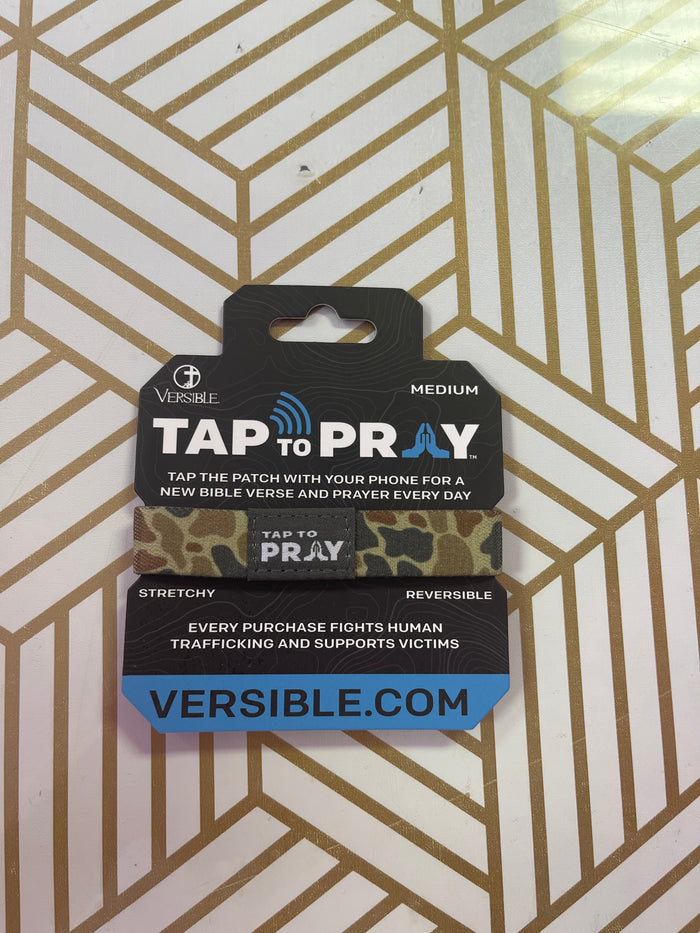 Tap To Pray® Wristband - River Rock Camo - Sahara & Copper
