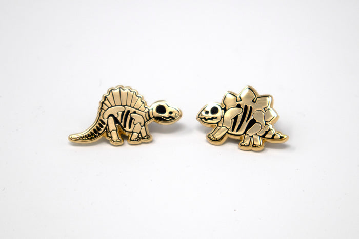 The Ten Minute Power Hour - "Dinos" Enamel Pin Collar Clips