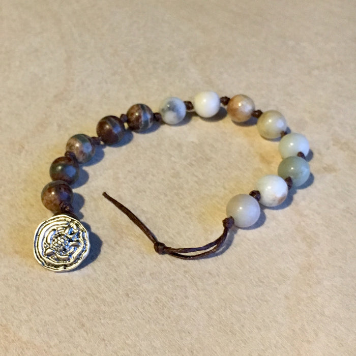 Turtle Stone Button Bracelet