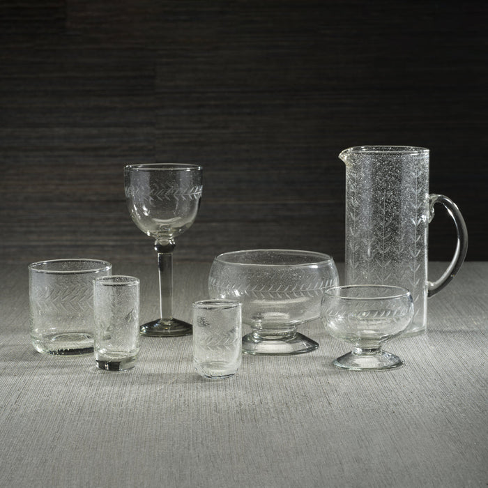 Tuscan Handmade Etched Glass Pitcher - Drinkware by Carlyle Avenue