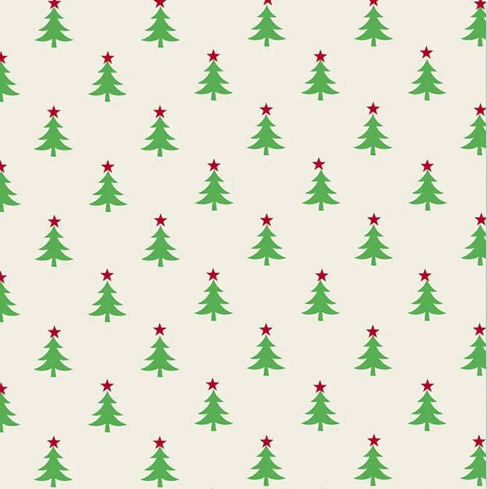 Uniqueco Printed FSCM Elf Green Tree with Red Star Gift Wrap