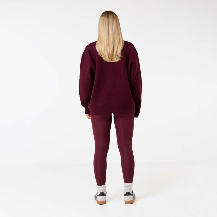 Varsity CLSR Knit Crew Neck | Burgundy