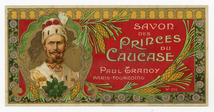 Vintage, Unused, French PRINCE DU CAUCASE Soap Box Label