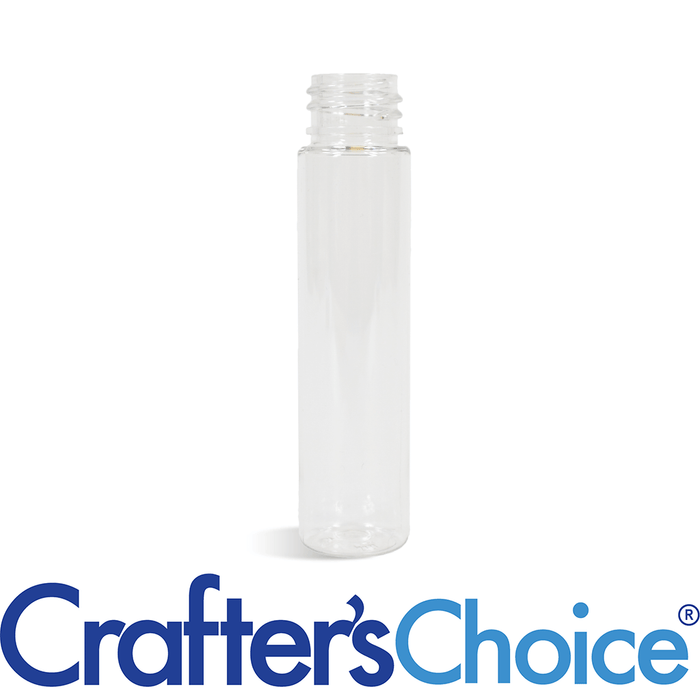 1 oz Clear Cylinder Round Plastic Bottle - 20/410