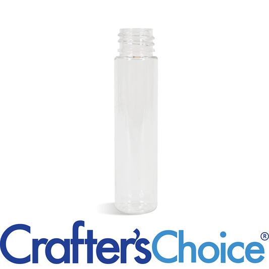 1 oz Clear Cylinder Round Plastic Bottle - 20/410