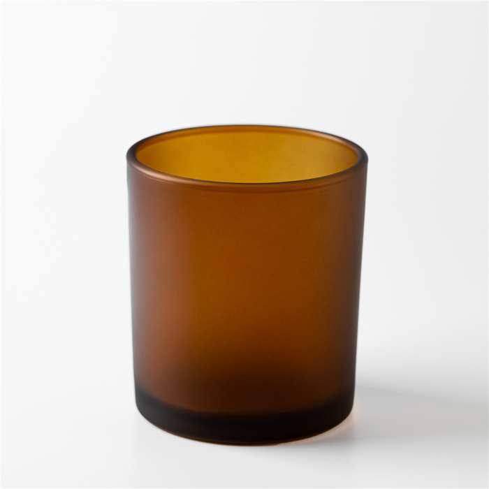 10 oz Frosted Amber Glass Tumbler Jar