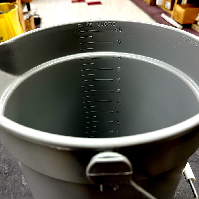 10 QT GRAY PLASTIC BUCKET / PAIL