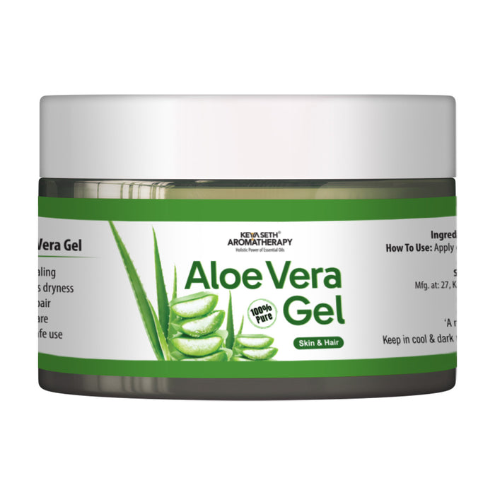 100% Pure Aloe Vera Gel for Skin & Hair - Hydrating, Soothing, Reduces Dryness - Keya Seth Aromatherapy