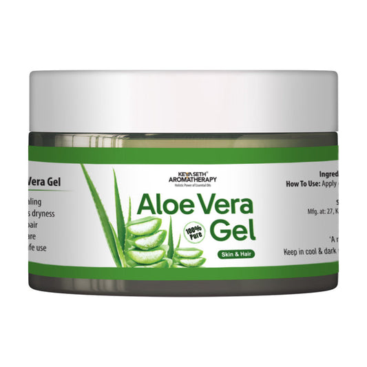 100% Pure Aloe Vera Gel for Skin & Hair - Hydrating, Soothing, Reduces Dryness - Keya Seth Aromatherapy