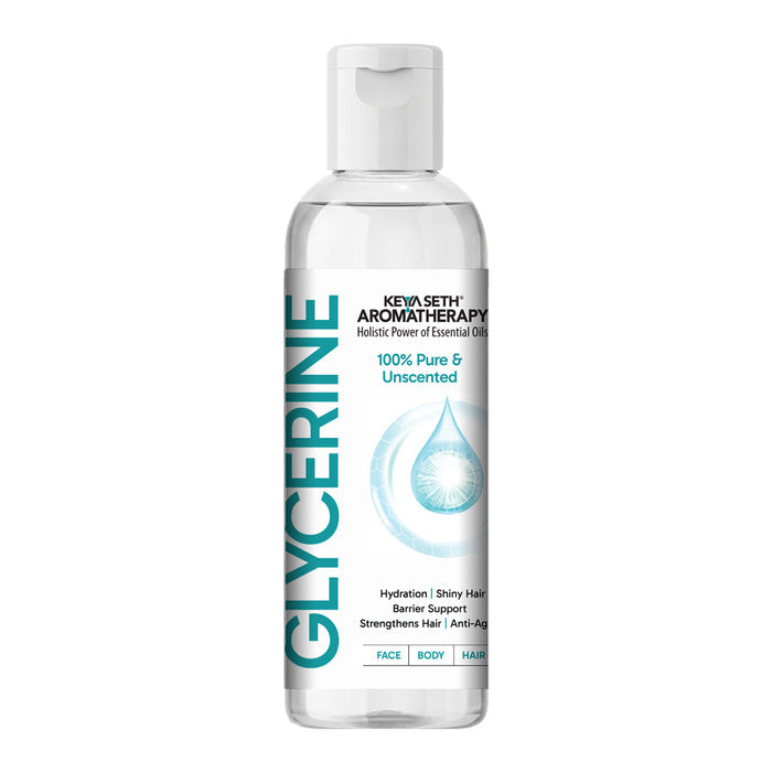 100% Pure & Unscented Glycerine for Face, Body & Hair – Deep Hydration, Moisturizing & Skin Barrier Support - Keya Seth Aromatherapy
