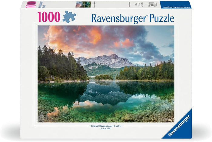 1000 Piece Jigsaw Puzzle - Eibsee Lake, Zugspitze, Germany | Ravensburger