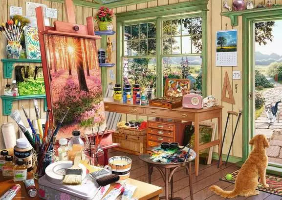 1000 Piece Jigsaw Puzzle - My Haven No.11: The Artist's Shed | Ravensburger