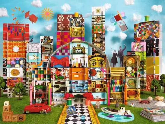 1500 Piece Jigsaw Puzzle - Eames House of Cards | Ravensburger