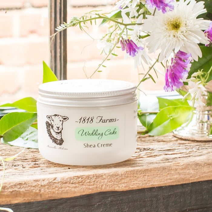 1818 Farms Shea Creme Wedding Cake Bath & Body in  at Wrapsody