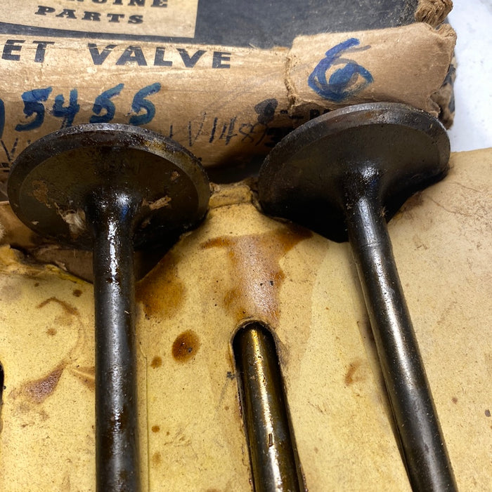 1954-1958 Chevrolet 6 cylinder intake valves x6 NOS 3695455