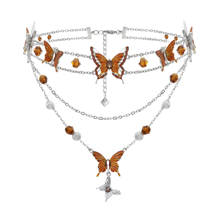 1STXULIE Desolate Rebirth Collection Niche Gothic Choker Necklace T4738
