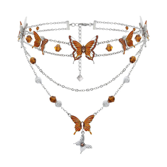 1STXULIE Desolate Rebirth Collection Niche Gothic Choker Necklace T4738