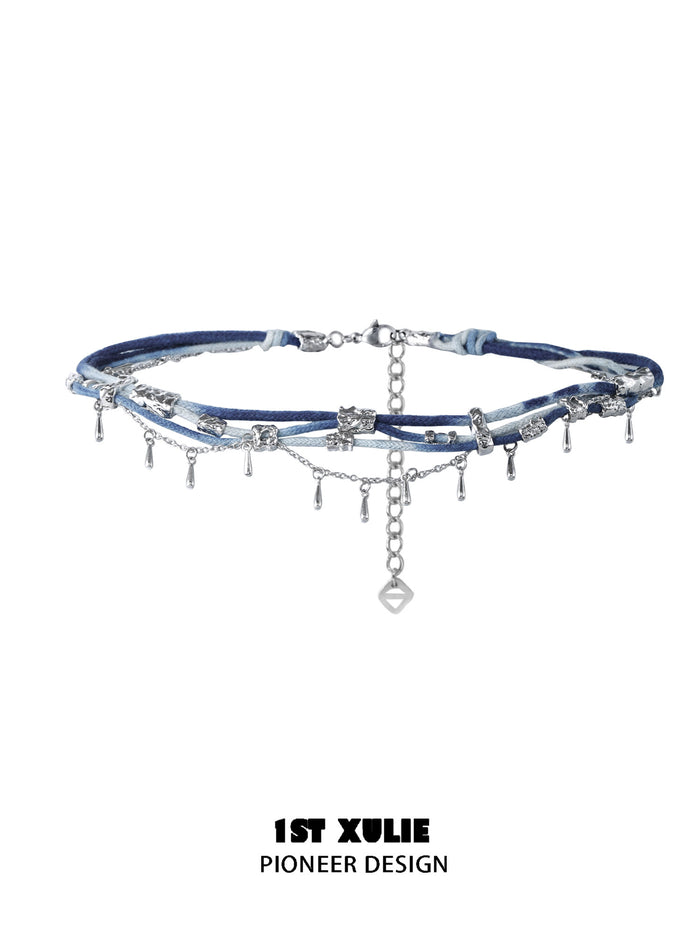 1STXULIE Superior Miao-style Braided Cord Necklace T5818