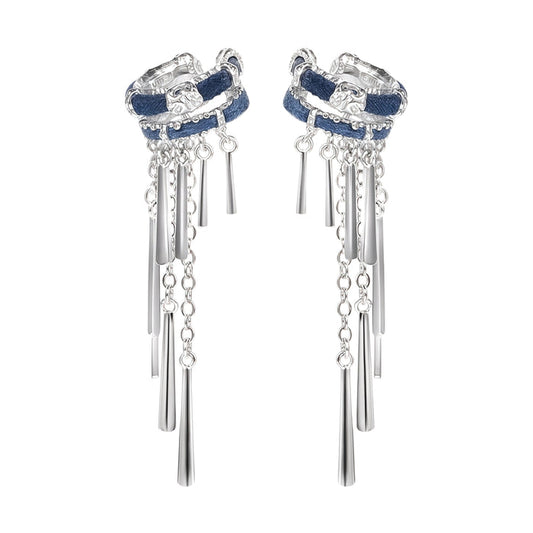 1STXULIE Superior Miao-style Niche Tassel Earrings T5823