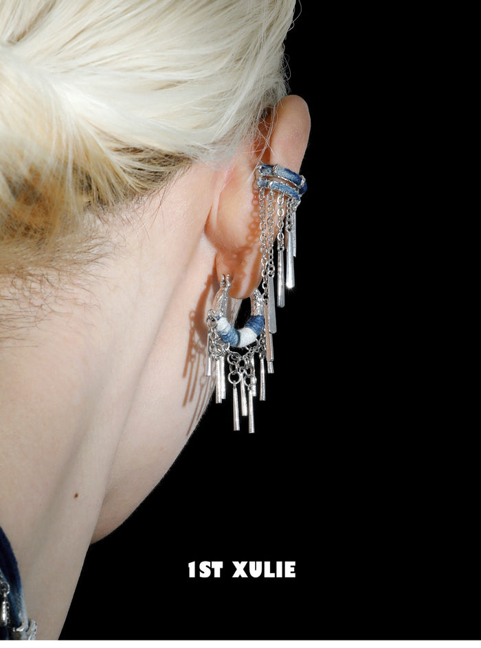 1STXULIE Superior Miao-style Niche Tassel Earrings T5823