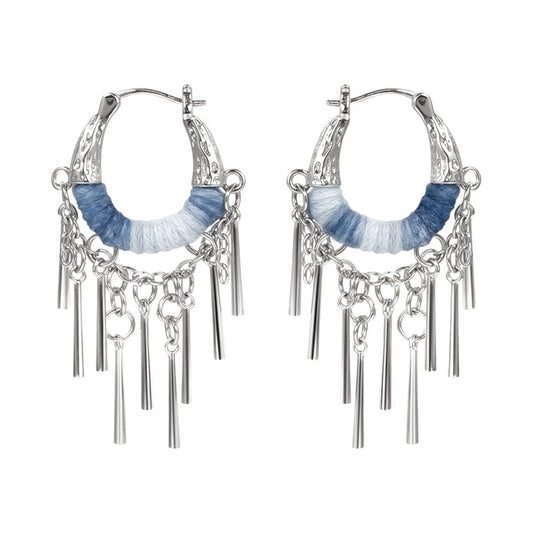 1STXULIE Superior Miao-style Niche Tassel Earrings T5825
