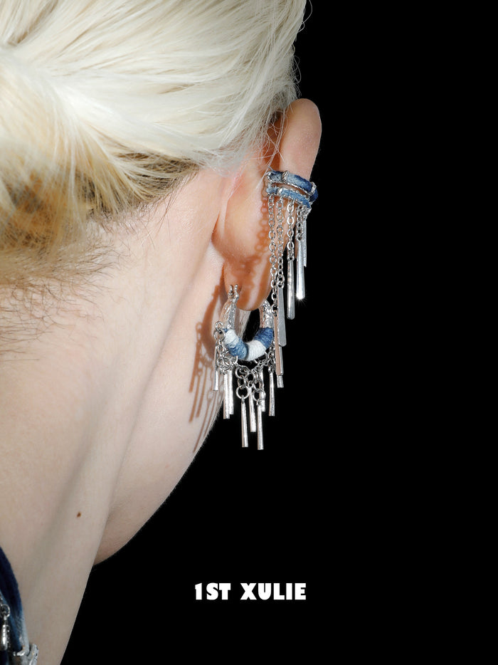 1STXULIE Superior Miao-style Niche Tassel Earrings T5825
