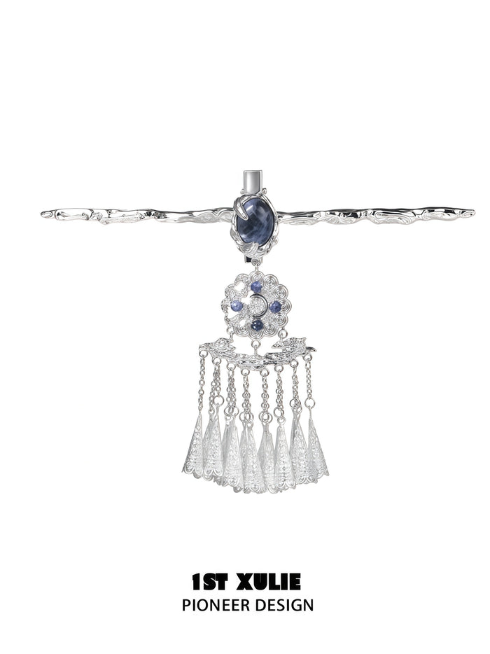1STXULIE Superior Miao-style Tassel Hairpin Hair Stick T5815