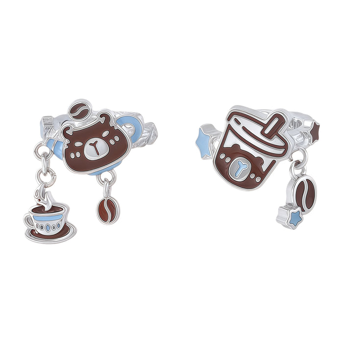 1STXULIE Superior Niche Capybara Clip-on Earrings T5846