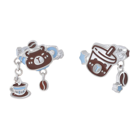 1STXULIE Superior Niche Capybara Clip-on Earrings T5846