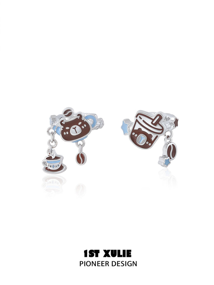 1STXULIE Superior Niche Capybara Clip-on Earrings T5846