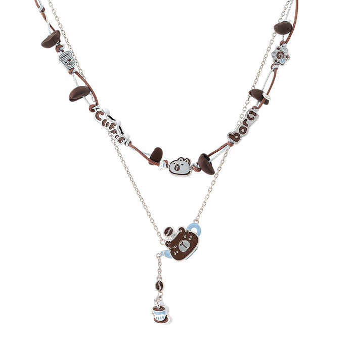 1STXULIE Superior Niche Capybara Necklace T5841