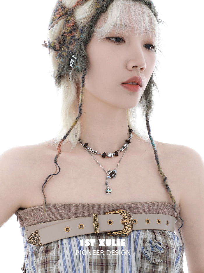 1STXULIE Superior Niche Capybara Necklace T5841